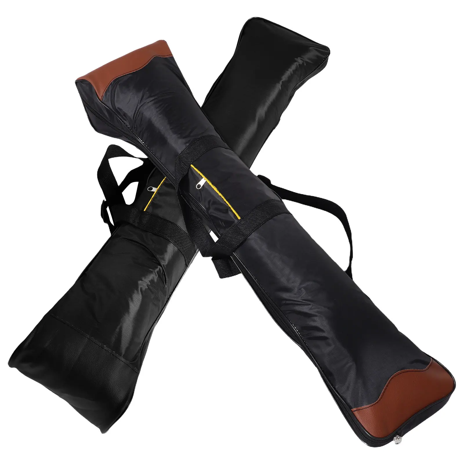 2Pcs Erhu Box Instrument Pack Black Brown Versatile Carry Case Backpack Handle Secure Protection Daily Practice Travel