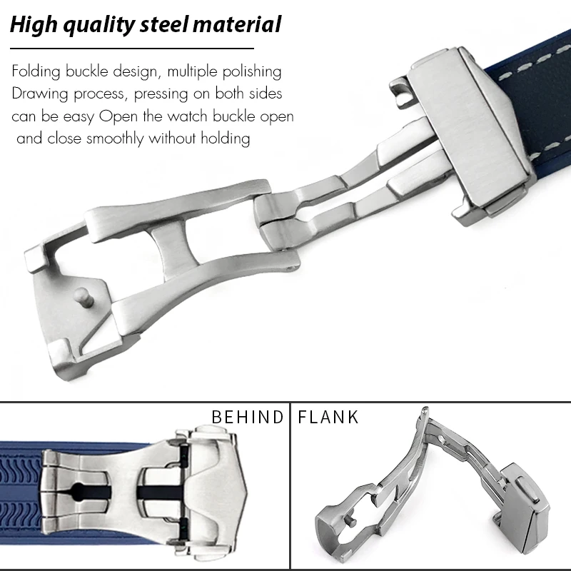 19 مللي متر 20 مللي متر 21 مللي متر 22 مللي متر عالية الجودة النايلون ساعة مطاطية الفرقة ل أوميغا Speedmaster Moonwatch ساماستر وأشار للطي مشبك حزام