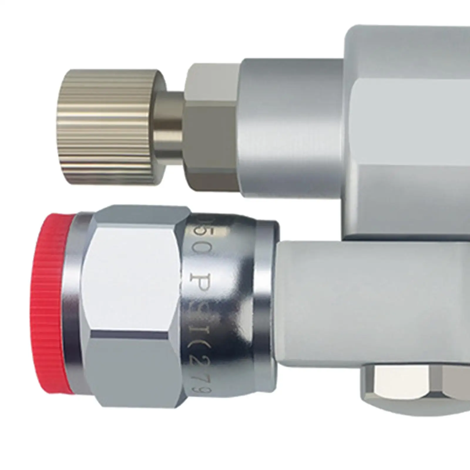 Raccord universel en aluminium 7/8" 287030 pour pulvérisation sans air, avec vanne d'arrêt et joint pivotant