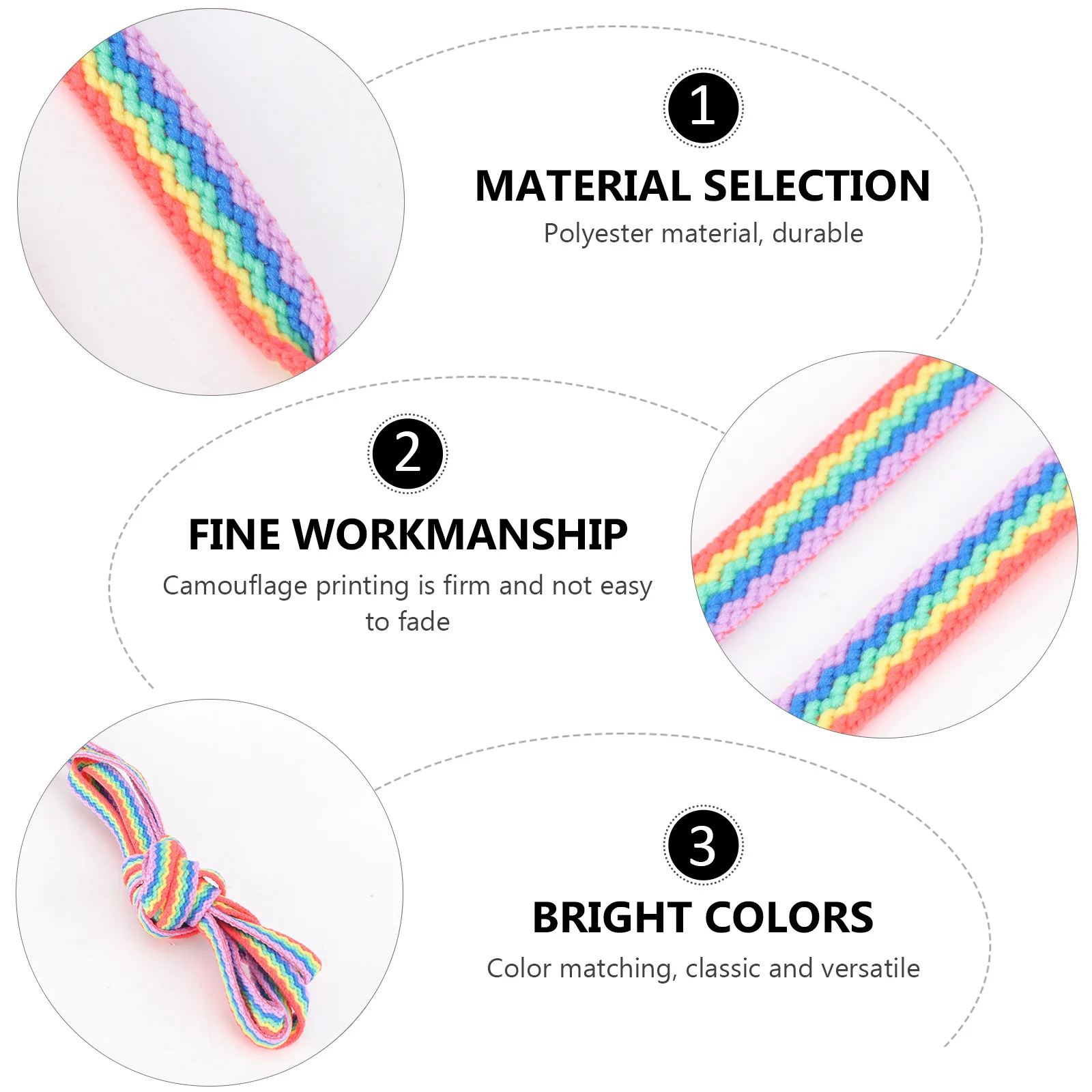 

1Pair 3D Rainbow Shoelace Flat Shoe Tie for Sports Shoes Dress Boots Sneaker Accessories Unique Gift Idea