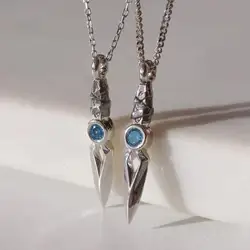 Jett Knife Necklace Gamer Necklace For Women Men Fashion Gamer Jewelry Valorant Accessories Knife Pendant Necklace Gift For Her