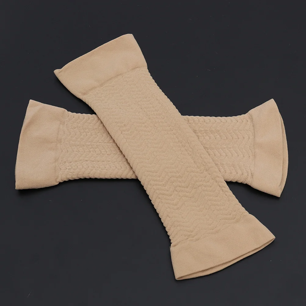 

4Pairs Elastic Arm Shaperwear Burn Fat Seamless Shaping Sleeves for Women Lightweight Breathable Arm Support Improve Tone Reduce