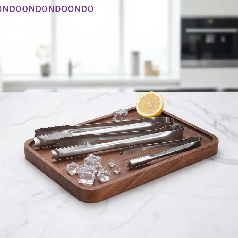 Stainless Steel Ice Tongs Non Slip Serrated Food Serving Clip Reusable Mini Clamp For Bar Kitchen Buffet Party Use