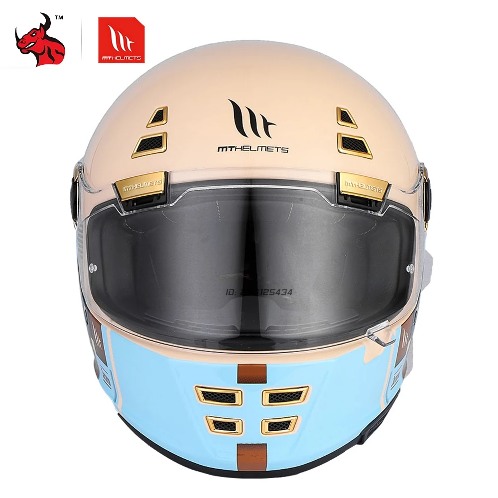 

Motorcycle Helmet Retro High-Performance Abs Shell Clear Shield Ventilation Ece Dot Removable Lining For Racing
