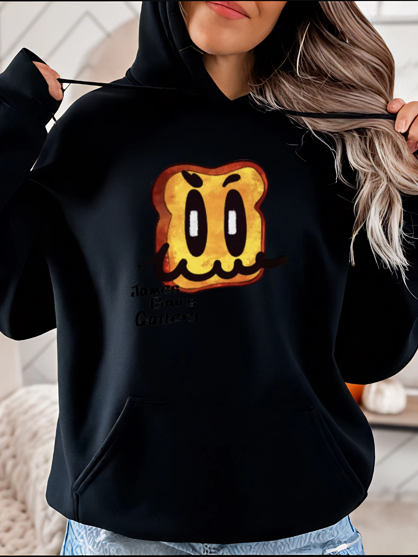 Hoodie Toast Face Print Unisex Casual Streetwear Fashion Sweatshirt für Damen Herren 280