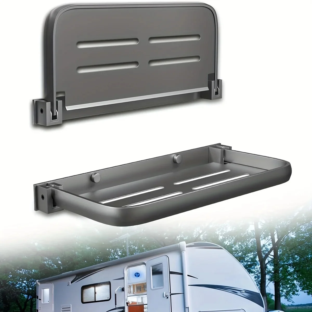 

RV Drop-Down Aluminum Foldable Shelves Wall Storage Suitable For RV Camping Vehicles High Quality Thick Storage