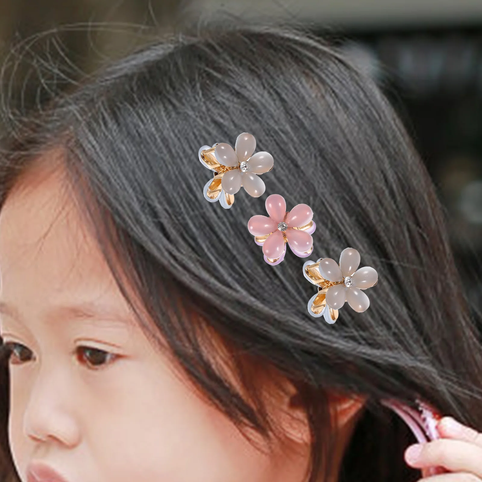 

20Pcs Kawaii Flower Hair Clips Mini Hairpins for Girls Cute Small Clips for Bangs and Updos Daily Accessories Small Hair Clip