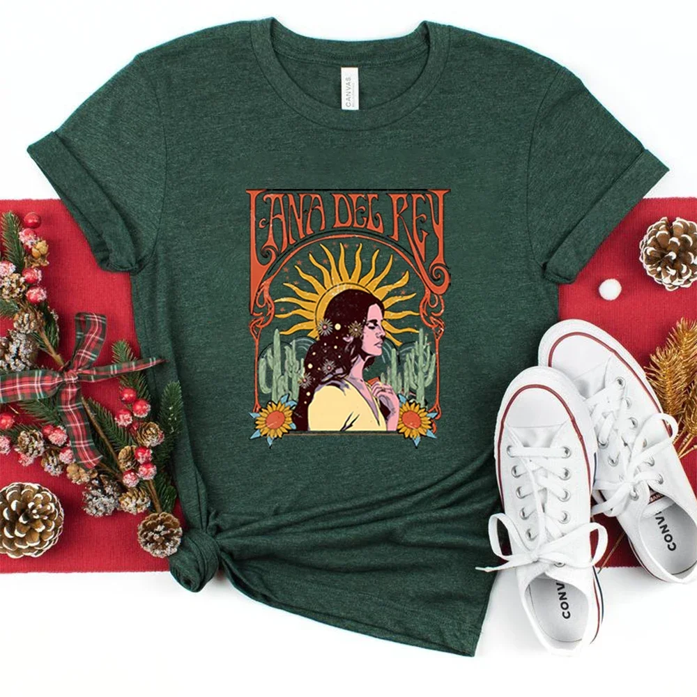 Camiseta Vintage de Lana Del Rey para mujer, camisa Retro de los 90, ropa de algodón, Harajuku, gráfico, regalos para fanáticos