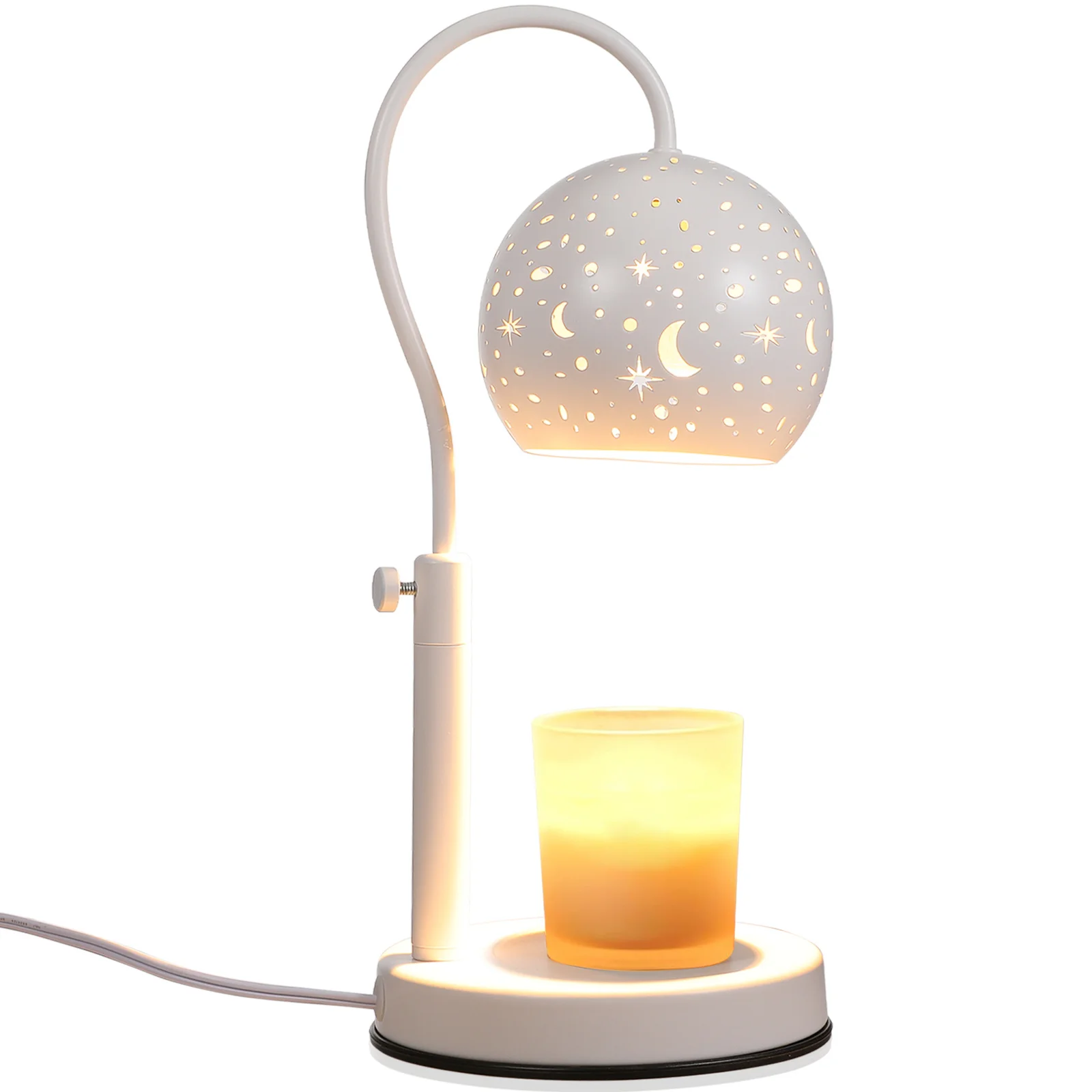 

Electric Warmer Lamp Adjustable Height Wax Melting Lamp for Jar Candles Timer Function Adjustable Brightness Cozy