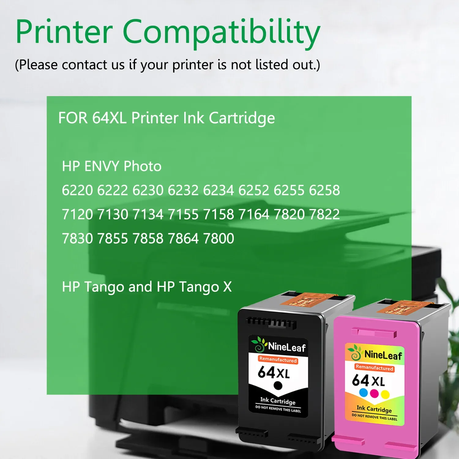 HP 64 XL 64XL kartrid tinta untuk HP 64 XL 64XL ENVY Photo 7858 7864 7800 6252 6255 6258