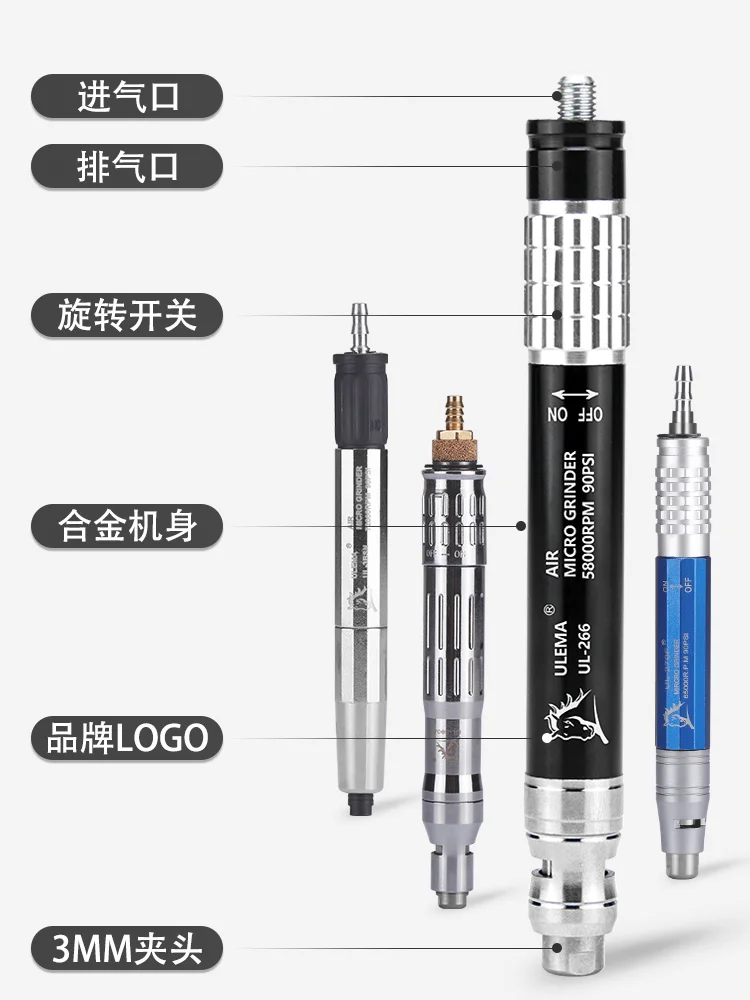 Smerigliatrice pneumatica Smerigliatrice a vento Incisione Smerigliatrice a vento Utensili pneumatici Piccola lucidatura e incisione