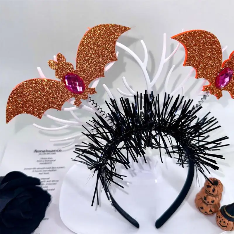 Halloween Headband Pumpkin Spider Hairbrow Headband Halloween Party Atmosphere Arrangement Headgear Role Playing Party