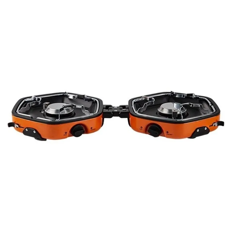 Camping gas stove to make tea Double stove Double portable gas cassette Enjoy comfortable outdoor life