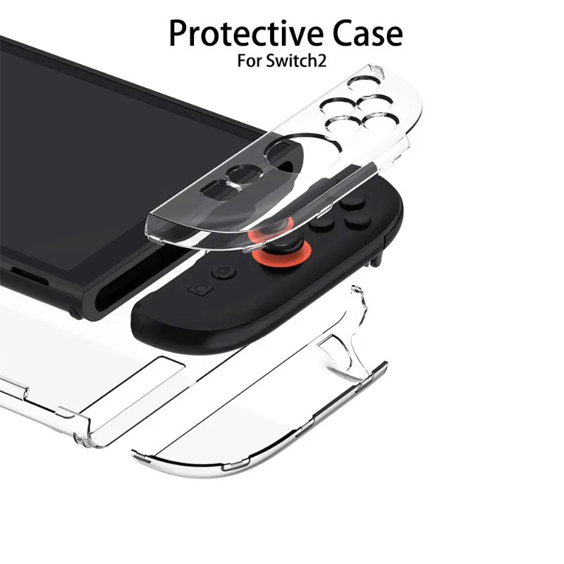 For Nintendo Switch 2 Gaming Console - PC Split Crystal Case / Transparent Protective Cover