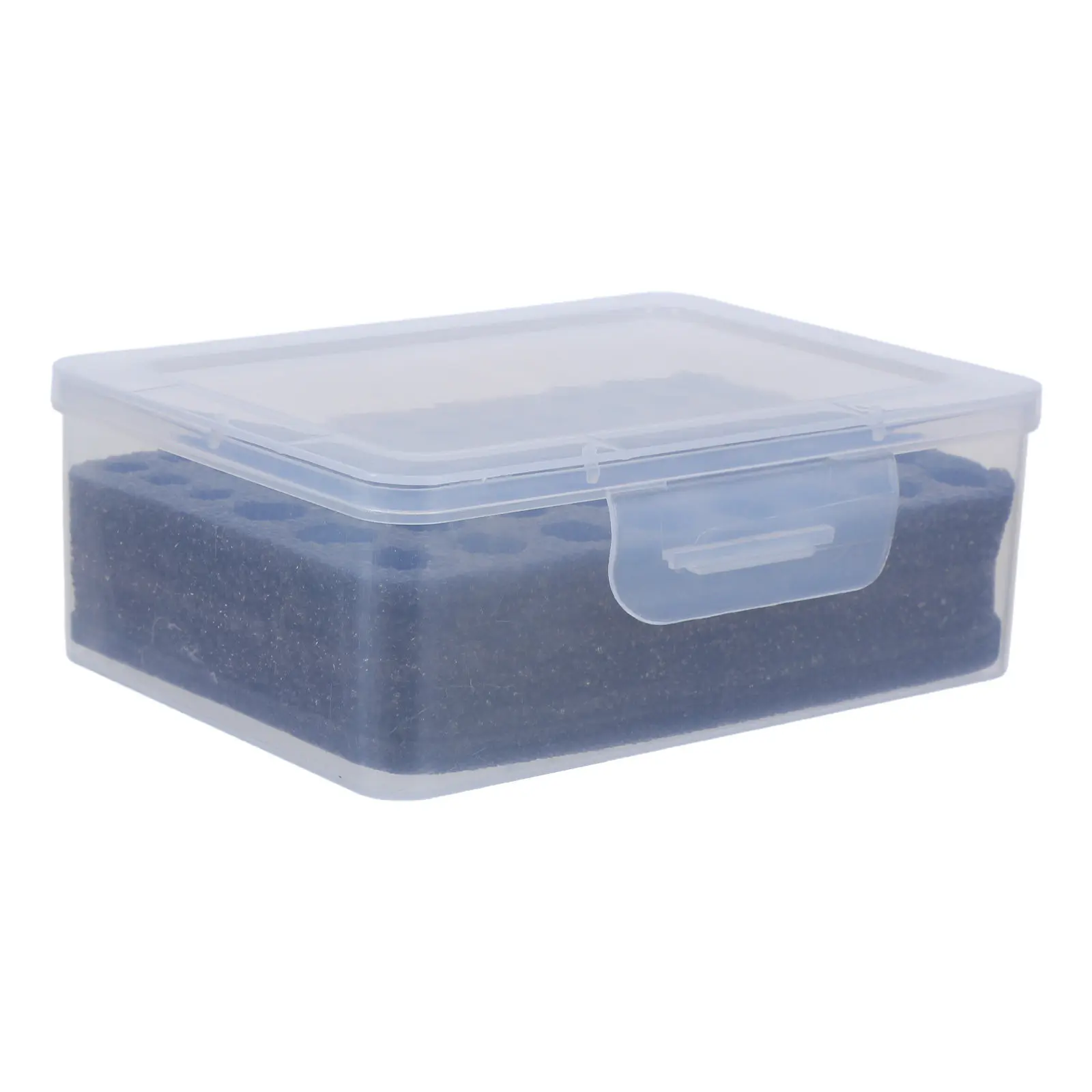 Battery Organizer Box Aa Aaa Transparent Plastic Multi-Compartment Battery Container Dustproof Lockable Case for Remote Controls