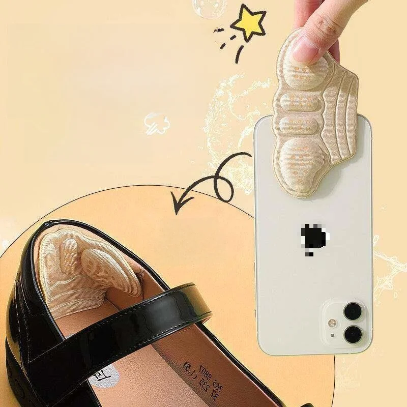Children's Shoe Insoles Anti-Friction Heel Stickers Baby Shoe Size Adjuster Half Size down Anti-Loss Heel Pad Foot Protection