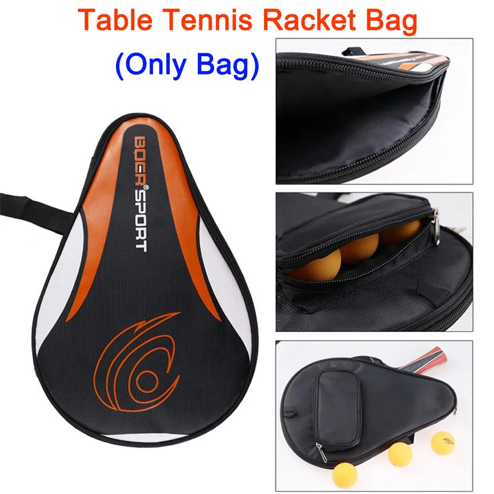 Professional Table Tennis Rackets Bat Bag Oxford Cloth Sponge Ping Pong Case With Balls Bag Sports Training Equipment (Only Bag)