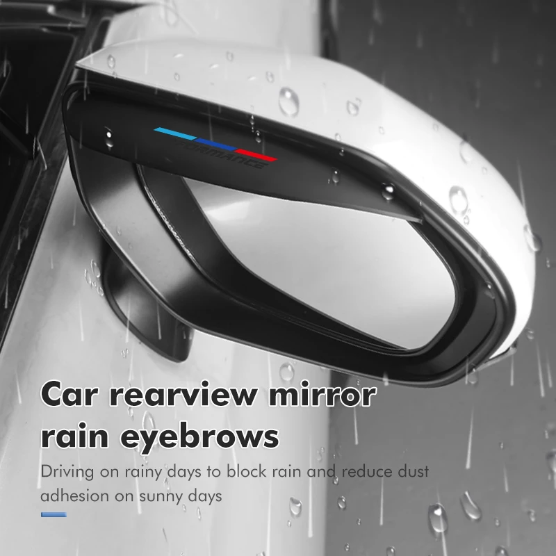 2pcs Car Rearview Mirror Rain Eyebrow Protector Sun Visor Guard For BMW E91 E92 E93 E60 F10 F30 E39 E36 E87 X3 X5 E70 E46 E90