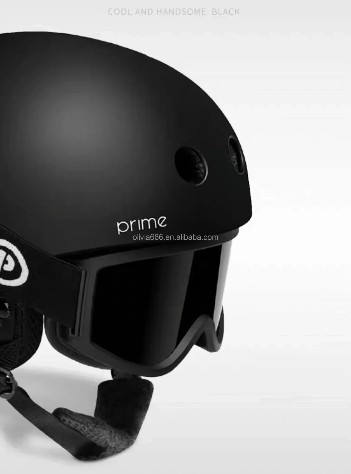 Casco de esquí PC + EPS Certificación CE ultraligera Casco de esquí transpirable moldeado integralmente Casco de snowboard/patineta