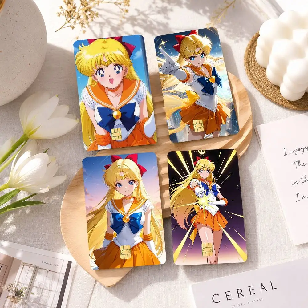 M-Minako Aino S-Sailor Moon  4pcs 1Set Film Skin for Debit Credit Bank Visa Card Decal Cover