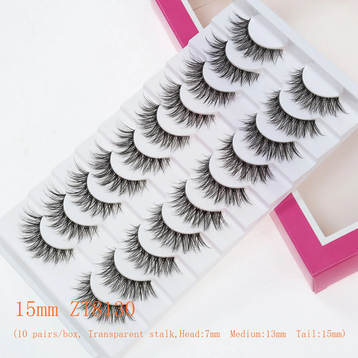 Xuanfeiwu ممدود سميك ورقيق ماكياج شفاف الجذعية الرموش الصناعية، واقعية الطبيعية كامل قطاع مرحلة الأداء الرموش الصناعية، الإنترنت المشاهير 5D مانغا الرموش #3