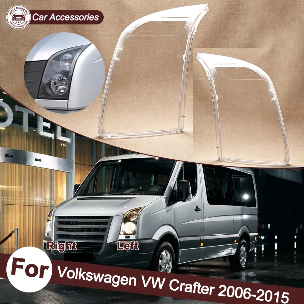 

For Volkswagen VW 2006 2007 2008-2015 Crafter Headlight Cover Transparent Lampshade Lamp Shade Plexiglass Replace Original Lens