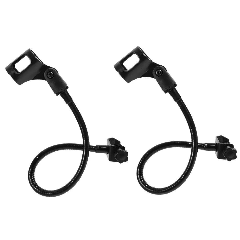 2 قطعة مقاطع ميكروفون الحديد مرنة معقوفة ميكروفون رفوف لبث البث اجتماع عبر الإنترنت الغناء تسجيل العملي #6