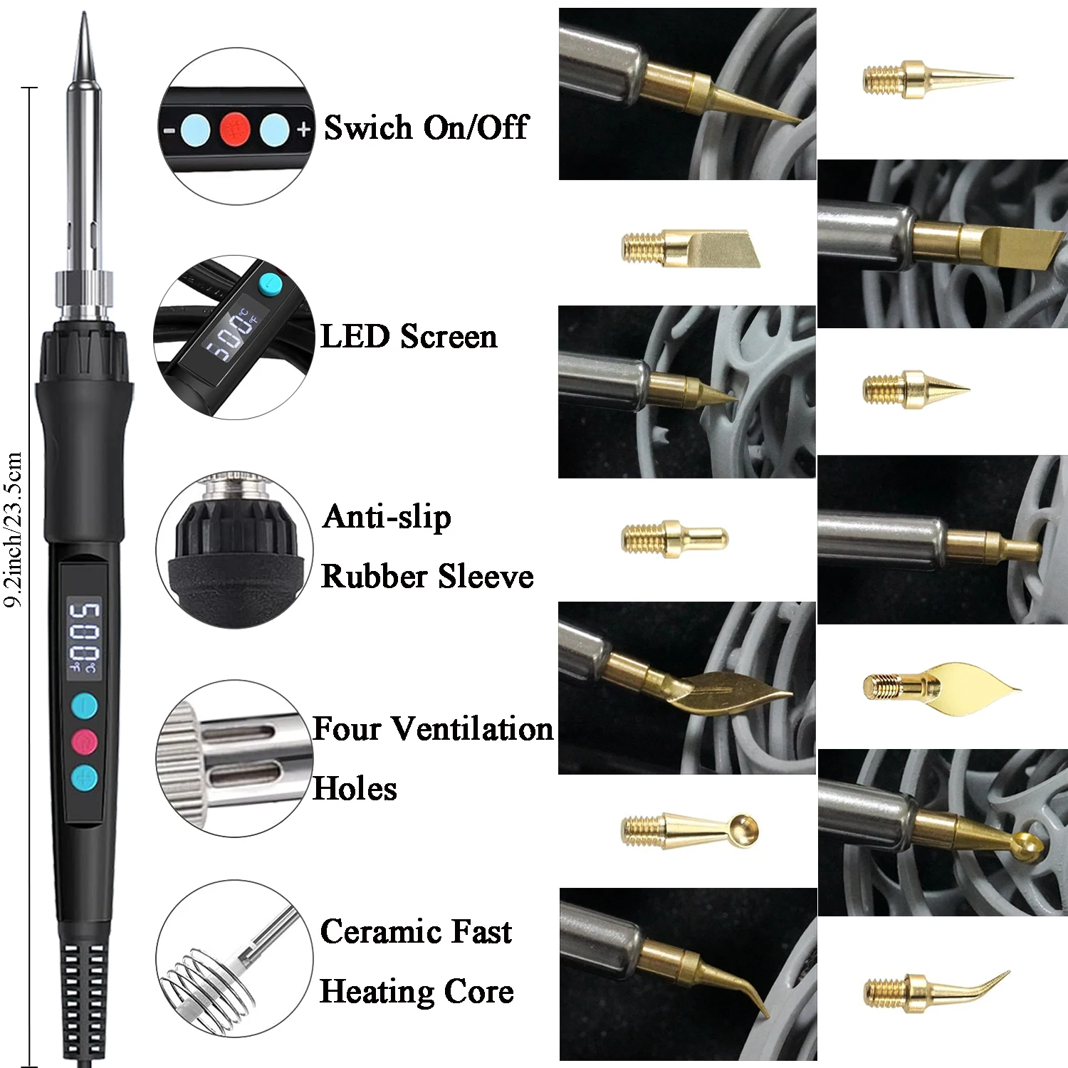 3D Print Finishing Tools Includes Digital Soldering Iron and Deburring Tool, Electric Polishing Machine, Pliers and Craft Knife