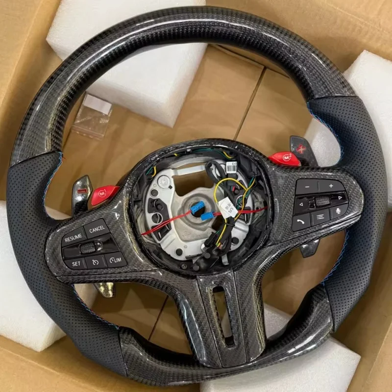 Customized Carbon Fiber Leather Car Steering Wheel For BMW G20 G30 G21 G80 G16 G32 G82 G87 G90 G01 G60 330i M340i Steering Wheel