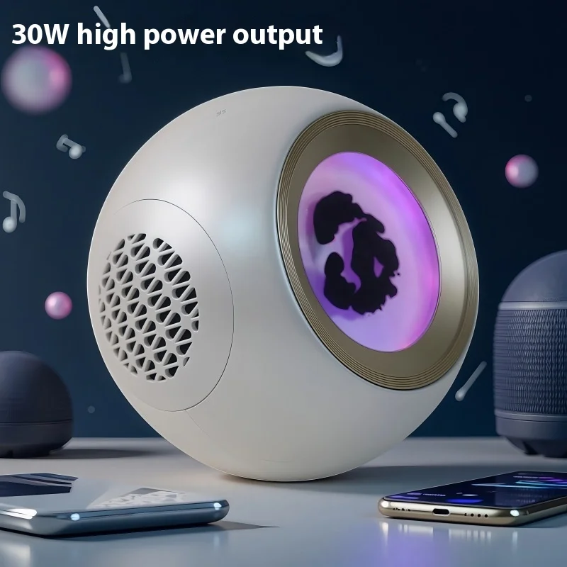 مكبر صوت بخاصية البلوتوث قابل للنقل قطعة أثرية بطرف الإصبع Enom Magnetofluid ملون بتأثير فانوس محمول هدية صوتية بلوتوث