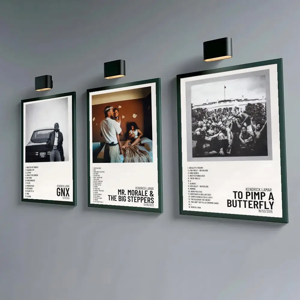 Singer K-Kendrick L-Lamar Poster Waterproof Peel & Stick Wall Sticker Self Adhesive Art Decor For Living Room Bedroom