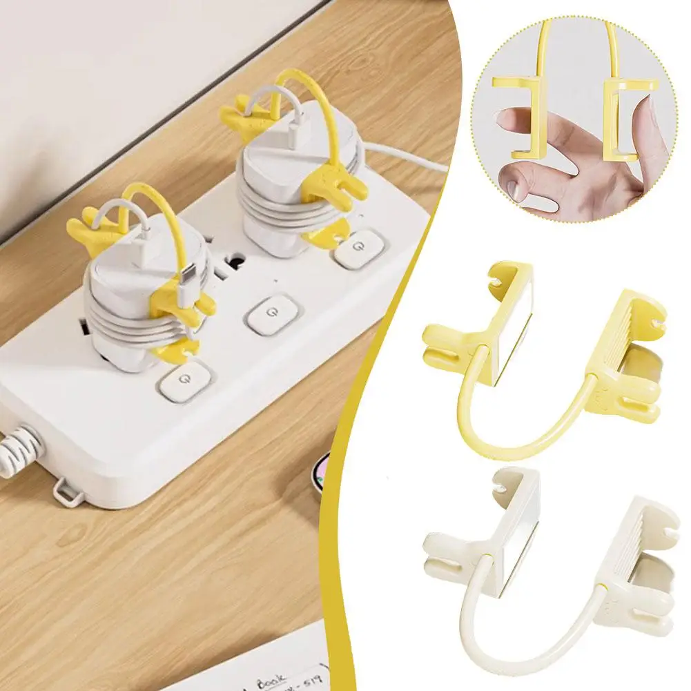 2-in-1 Data Cable Storage Buckle, Home Desktop Charging Fixed Cable, Winder Data Manager, Storage Cable Cable F9O4