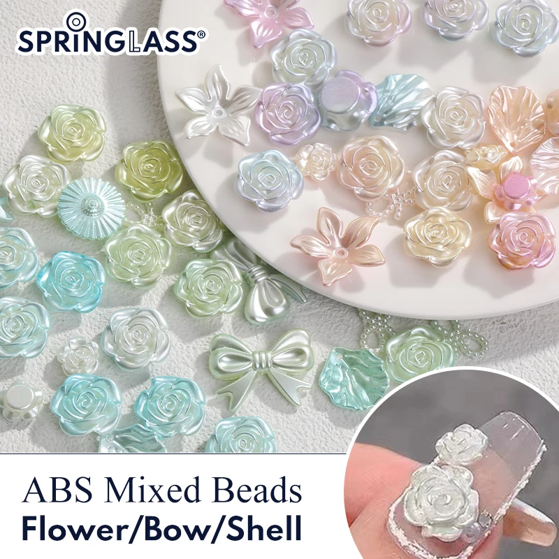 

Gradient Flowers Acrylic Plastic Beads Shell Bowknot Mix Baroque Bead Bulk for Bracelets Jewelry Making Necklaces DIY Key Chains