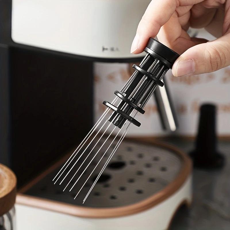 WDT Tool Espresso Distribution Tool Coffee Accessories Espresso Tamper 8 Needles Espresso Coffee Stirrer Tools With Adjustable N