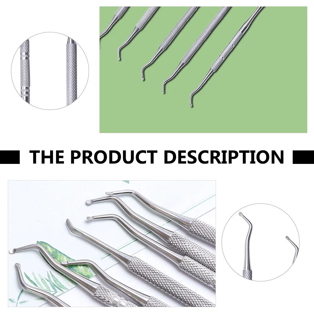 1 set Stainless Steel Manicure Tools Set Portable Cuticle Pusher Dead Skin Remover Nail Trimmer Kit For Travel Manicure Tool Set