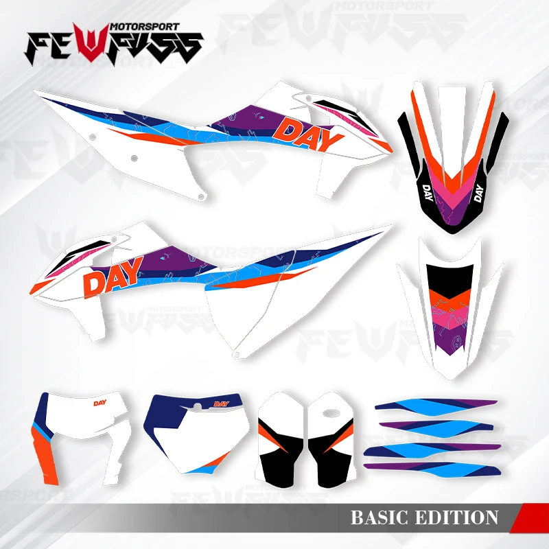 

Fewfuss Graphics Decals Stickers Motorcycle Background Custom For KTM SX SXF XC XCF 2019-2022 EXC EXCF XCW 2020-2023 003