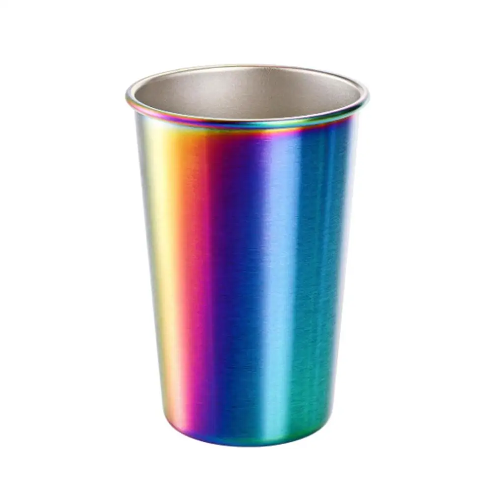 304 Stainless Steel Tumbler with Rolled Edge for Beer Coffee Water Juice For Outdoor Picnic BBQ Home 10x10x13cm