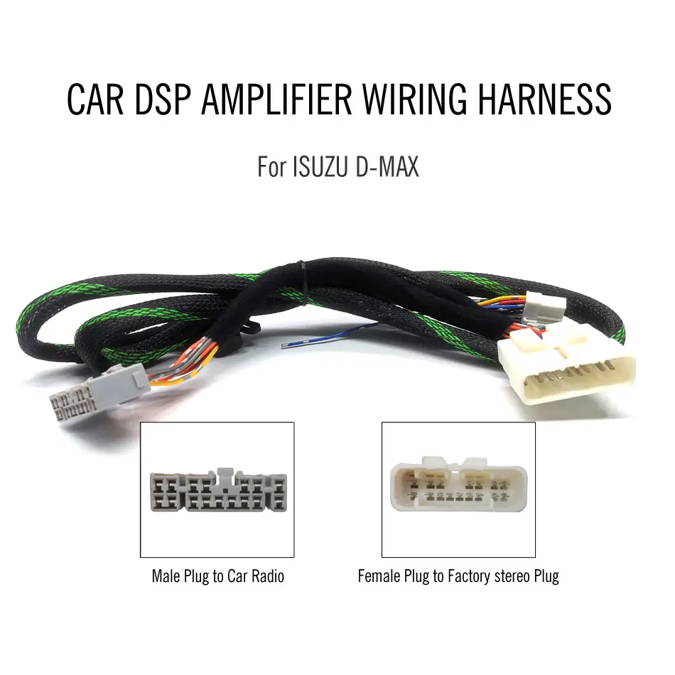 PUZU #40 Car DSP Amplifier Plug & Play harness cable for ISUZU