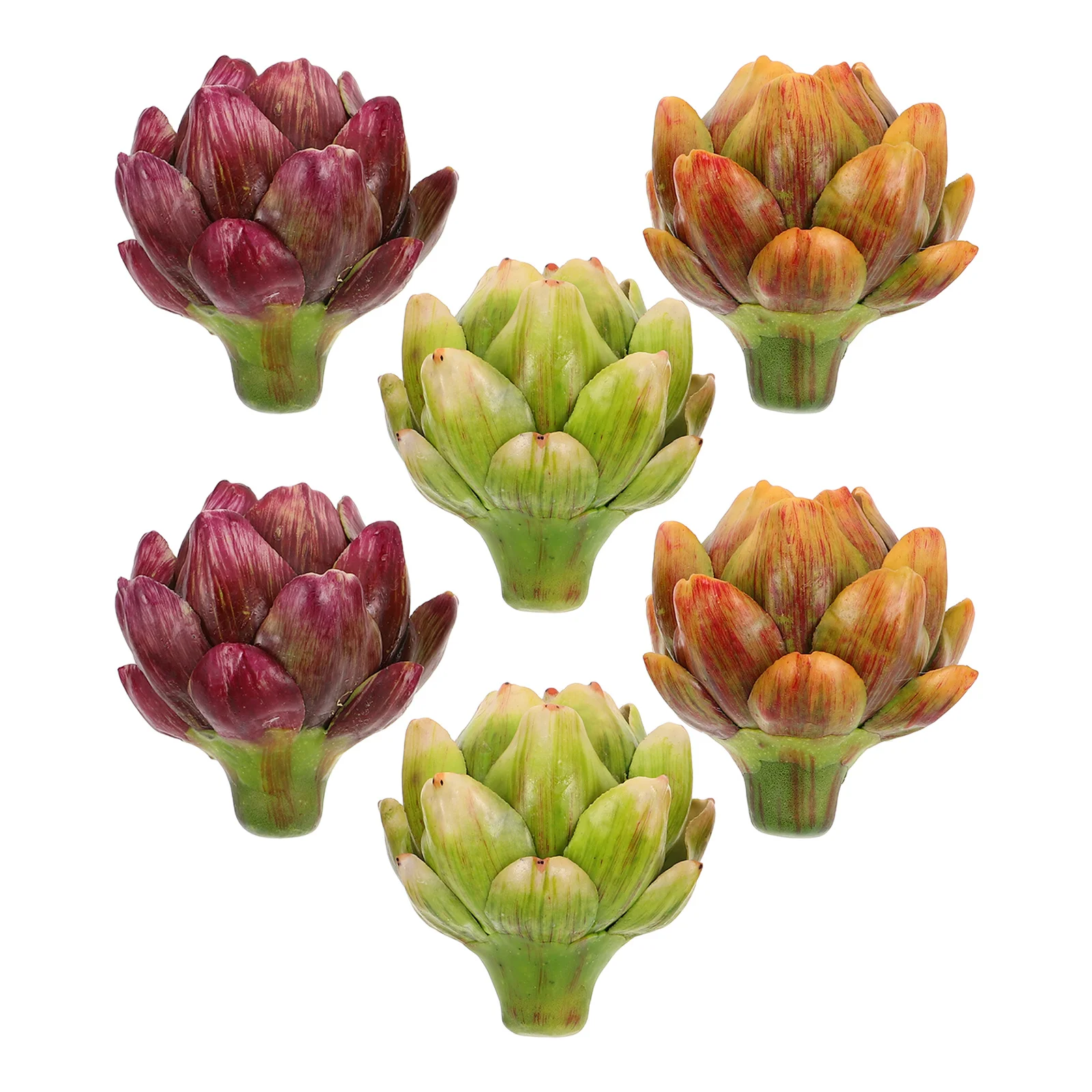 

6Pcs Realistic Faux Artichoke Decor Artificial Vegetables for Home Desktop Decorations Table Centerpieces Wedding Party Event