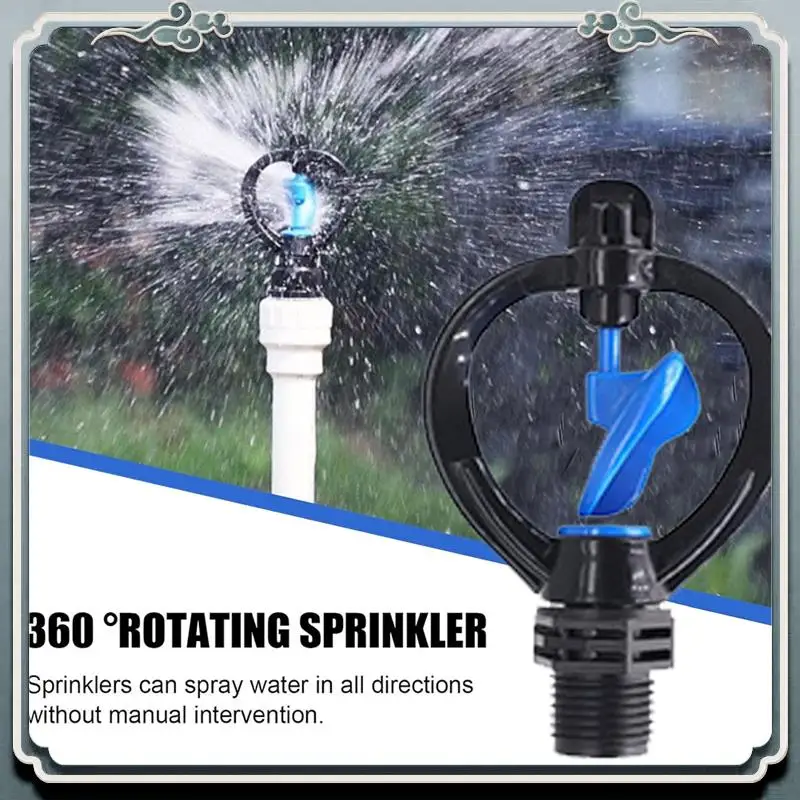 Durable 50 Uds G1/2 aspersor de mariposa boquilla de impulsor de cable externo automático riego por aspersión de rotación automática de 360 grados