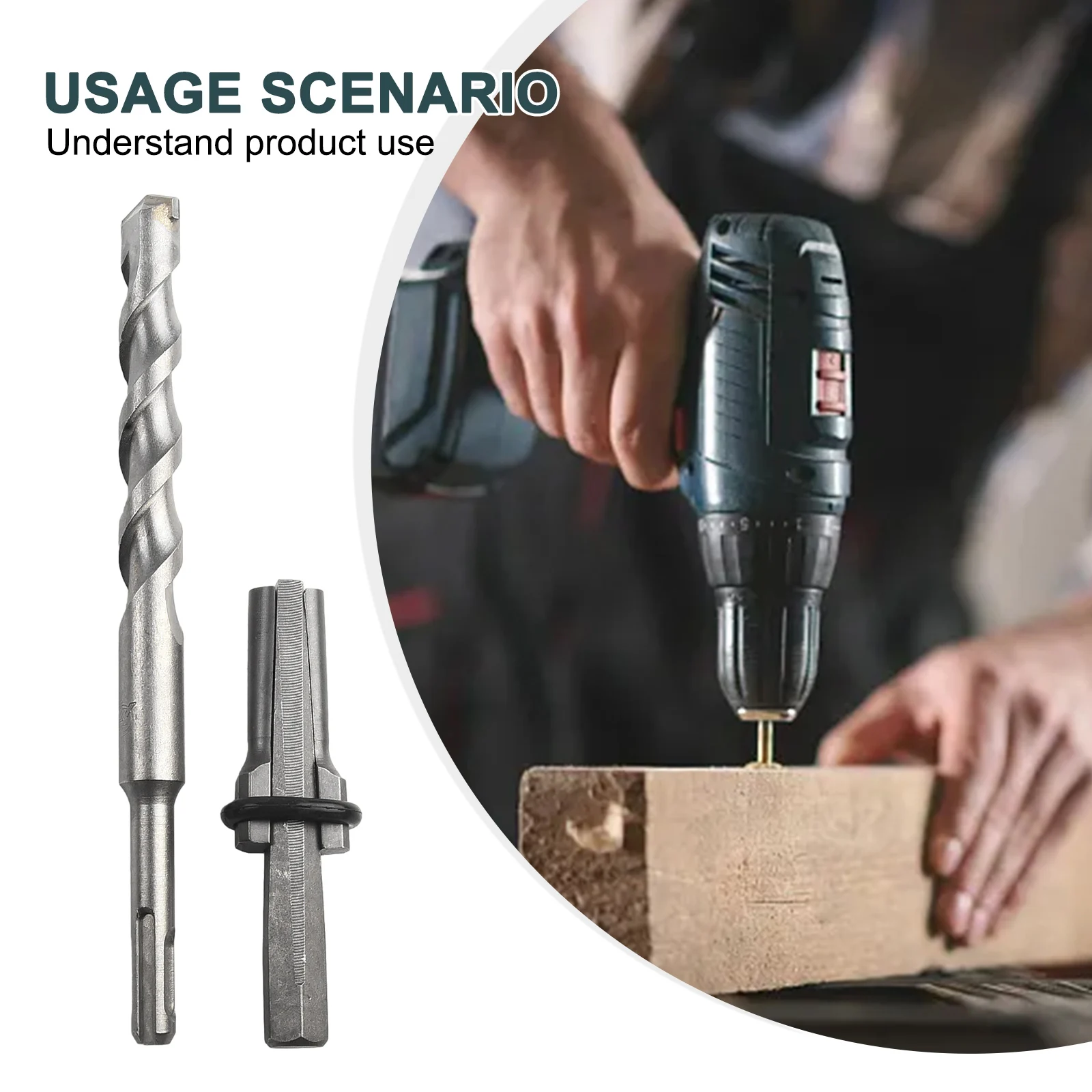 For Stone Splitter Metal Wedges 1618mm with Drill Bit for Splitting Granite Marble Concrete and Various Hard For Stones