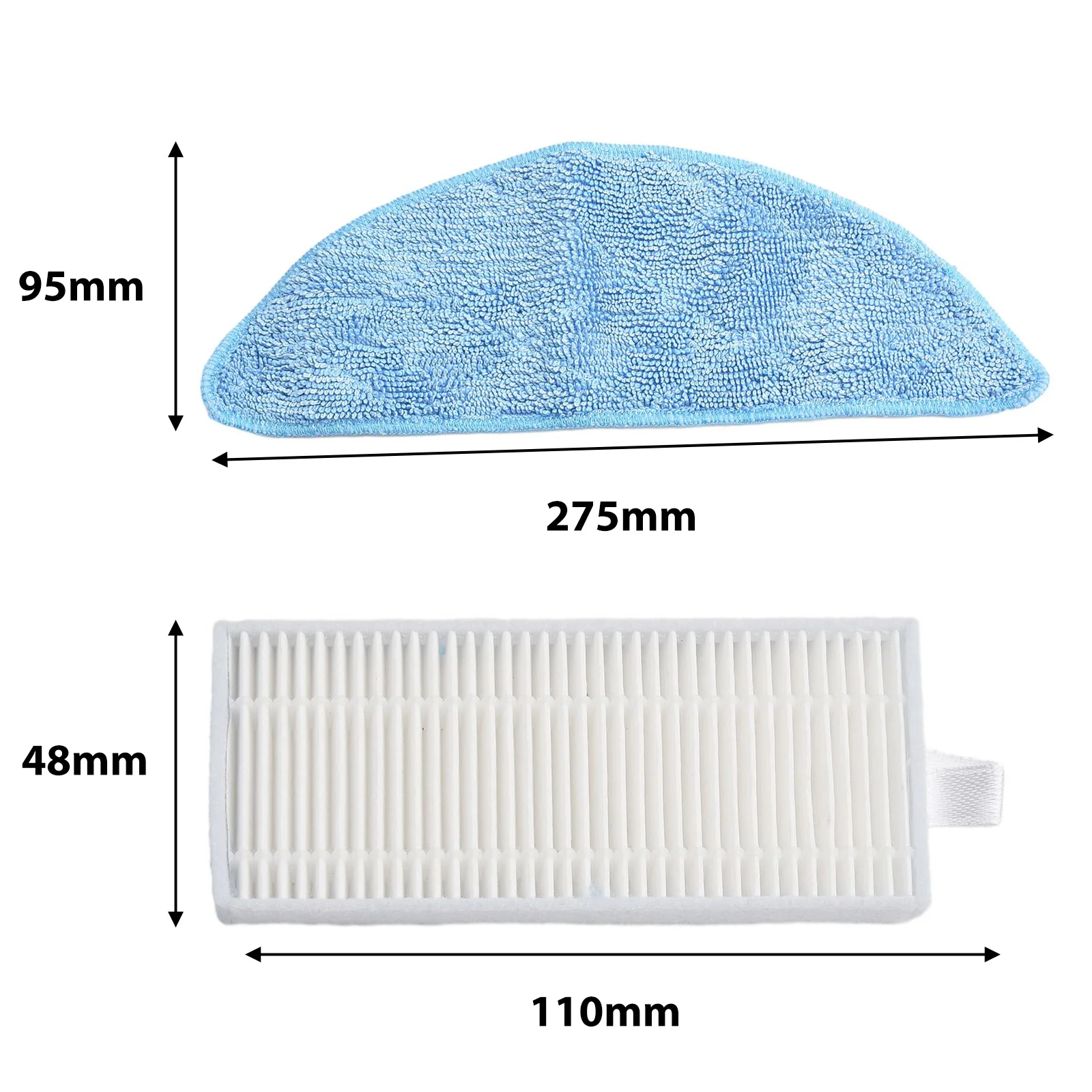 Complete Replacement Kit for Cecotec For Conga Pet Max 4 Side Brushes 4 Filters 3 Mop Cloths for Comprehensive Maintenance
