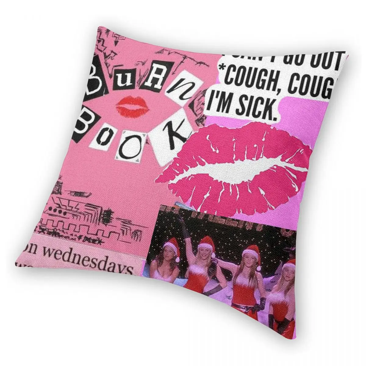 

Burn Book - Mean Girls Square Pillowcase Polyester Pillow Cover Velvet Cushion Zip Decorative Comfort Throw Pillow For Home Car