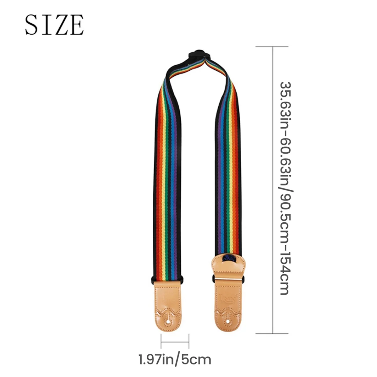 A71P حزام الغيتار حزام الغيتار قابل للتعديل مع حامل اللقطات الكهربائية الصوتية الغيتار باس حزام اتسعت وسادة الكتف #2