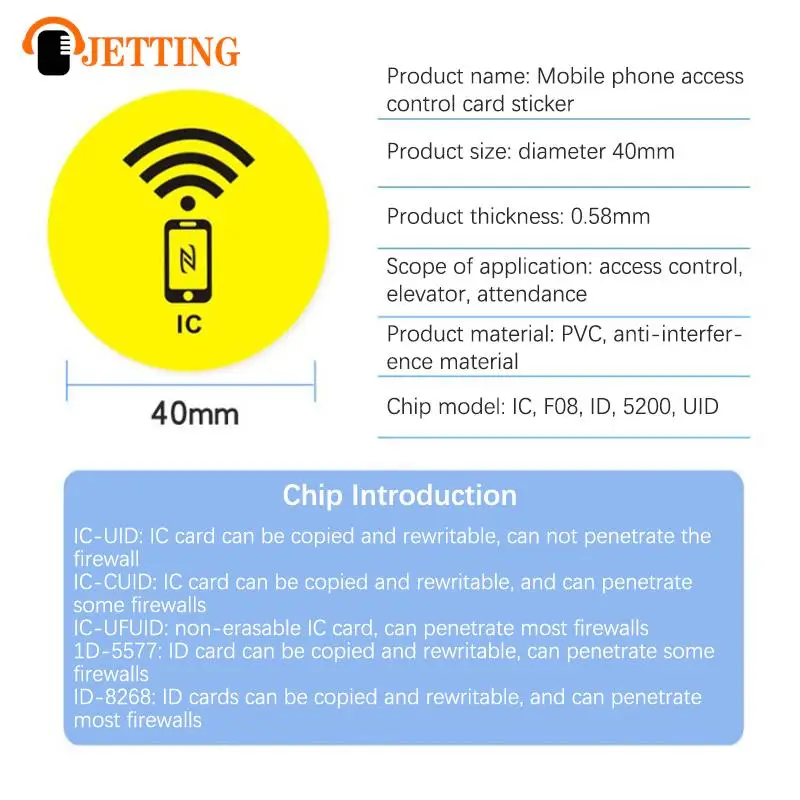 RFID 125KHz T5577 Rewritable Sticker Keytag Anti Metal Interference Label Writable Key Token Tag Card Duplicate