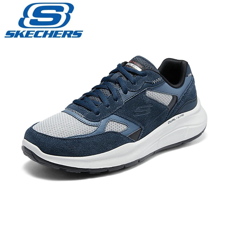 Skechers 2026 nuevas zapatillas de deporte para hombre, zapatillas bajas con cordones para correr, zapatos ligeros para hombre, tenis de moda Skechers masculino