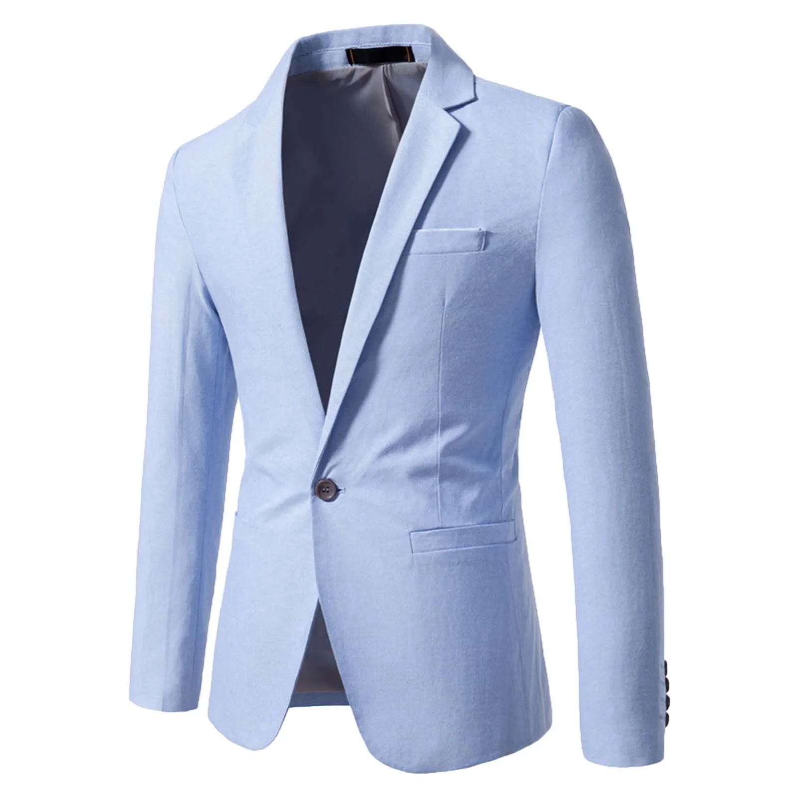 New Arrival Luxury Men Blazer Fashion Brand Suit Slim Fit Suit Blazers Male Jacket Business Casual Solid Color Long Sleeve