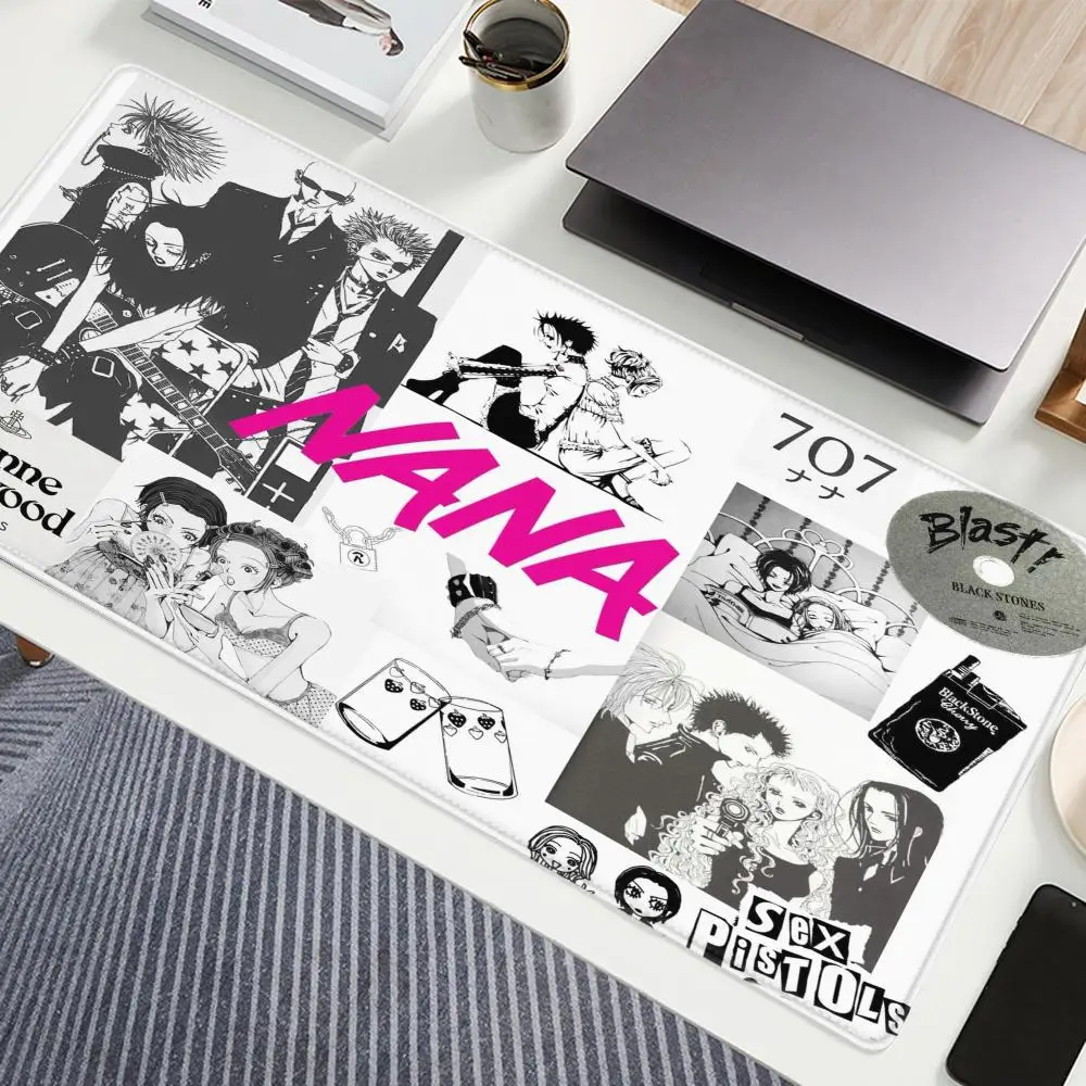 Nana Osaki Mouse Pad Large Computer Desk Mat Anime Gaming Accessories 900x400mm Locking Edge Washable Keyboard Carpet Office Rug