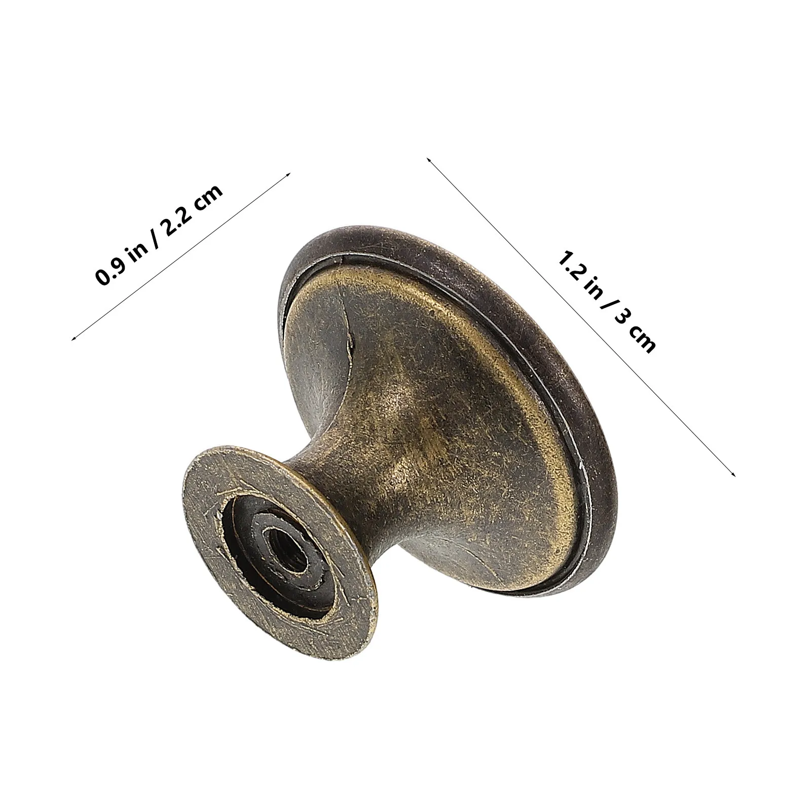 24Pcs Bronze Zinc Alloy Shoe Cabinet Handles Chinese Style Vintage Drawer Pulls Single Hole Cupboard Kitchen Dresser