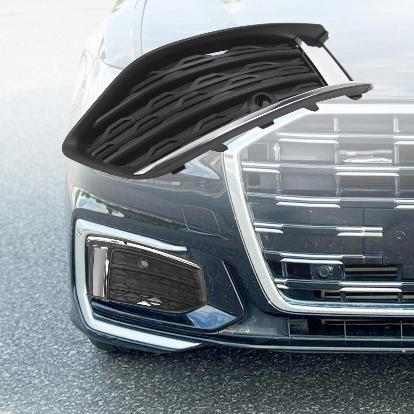 

Right Front Outer Bumper Grille 4K0807648 for Audi A6 C8 Saden 19-23 Repair Sturdy Maintenance Front Fog Light Grill Replacement